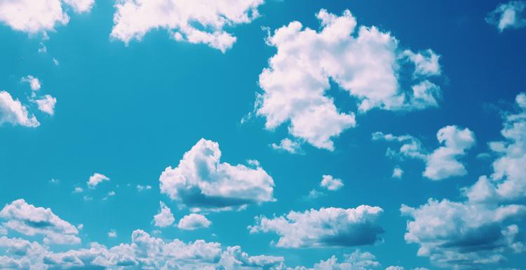 blue sky with white clouds