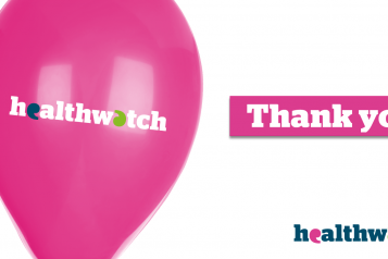 Healthwatch thank you balloon