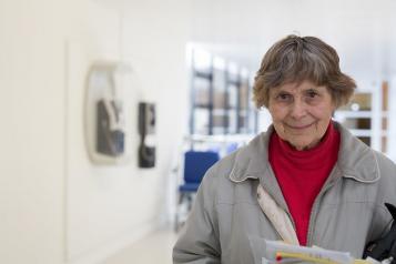 lady in corridor