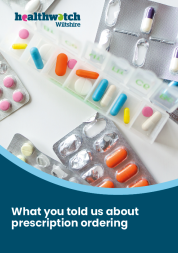 what you told us about prescription ordering report with image of coloured tablets and pills in packets