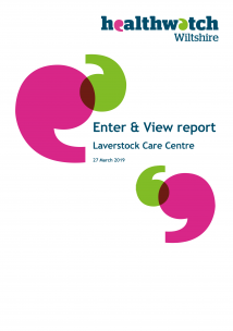 Enter and View: Laverstock report front cover