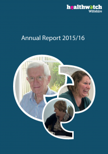 Healthwatch Wiltshire Annual Report 2015-16 front cover